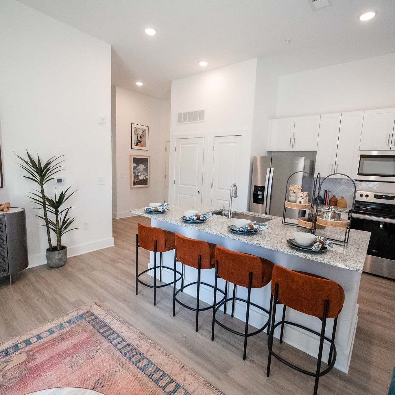 Living Area and Kitchen