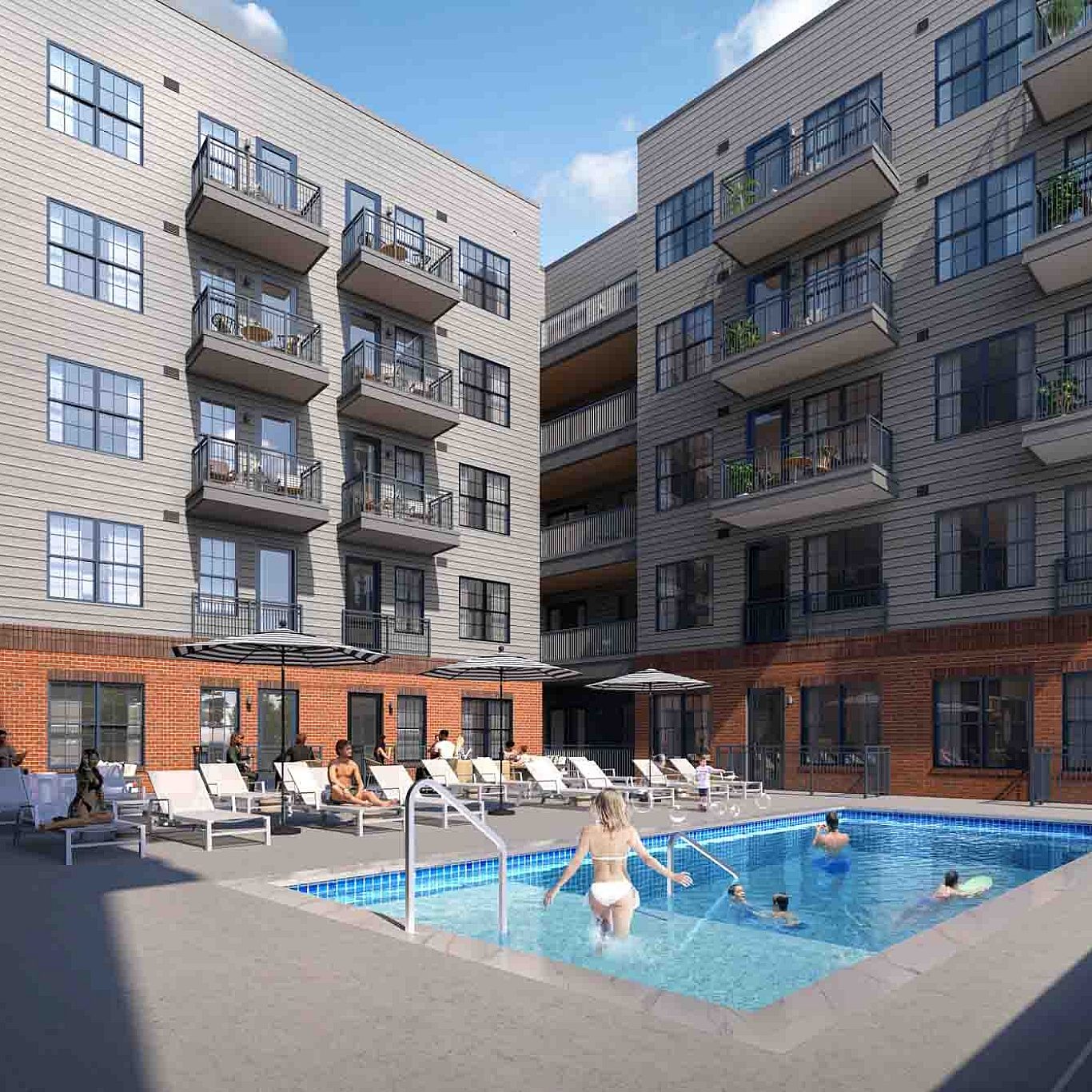 Pool Courtyard eye level